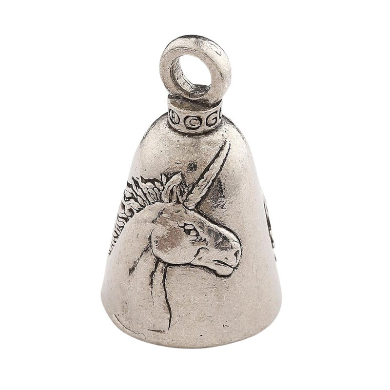 Guardian Bell Unicorn Good Luck Bell w/Keyring & Black Velvet Gift Bag | Motorcycle Bell | Lead-Free Pewter | Good Luck Gift to Friends & Family | Bike Bell | Made in USA - Image 2